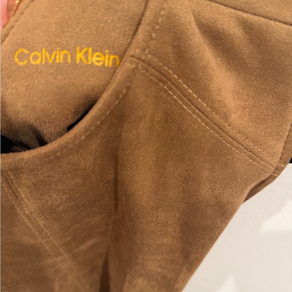 Calvin Klein Tan Suede Midi Dress - Picture 3 of 3